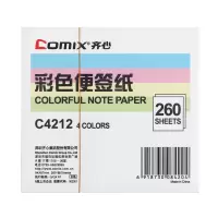 齐心(COMIX)C4212 彩色便签纸(94*87mm) 配色(单位:本)