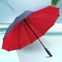 娇夏加固抗风双层碰击布自开商务直杆晴雨伞 JX18002E1283