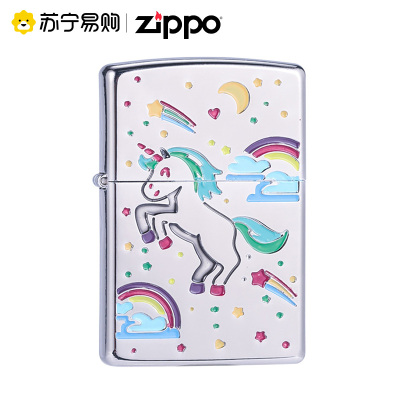 [苏宁自营]之宝打火机正版星空独角兽可爱萌宠zippo正品芝宝Zipoo