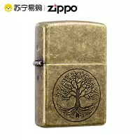 [苏宁自营]Zippo煤油打火机正版仿古铜古老的生命29149防风正品zipoo之宝