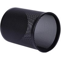 得力 deli 909 圆形金属笔筒(黑)