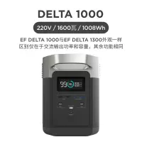 EcoFlow户外移动电源220v车载户外便携大容量蓄电池1600w大功率DELTA 1000