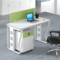 绵冠MIANGUAN职员位屏风办公桌职员办公桌简约现代电脑桌员工桌