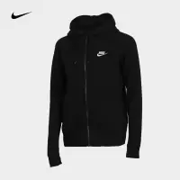 NIKE耐克外套女装新款连帽休闲黑色运动服夹克BV4123-010
