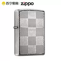 [苏宁自营]原装芝宝正版古银方格ZBT-1-15之宝男士商务打火机