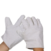 优品 民工24线帆布手套 耐磨机械手套 100副装