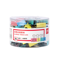 得力(deli)25mm彩色长尾夹票夹 4#金属燕尾夹票据夹子 办公用品 8554ES