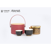 万事利《锦绣万福·锦地》旅行茶具礼盒