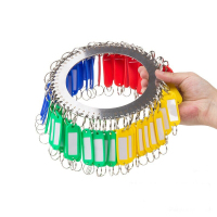 天顺(tianshun)可标记钥匙牌钥匙扣不锈钢收纳管理钥匙串 60位-含标牌