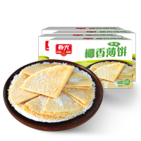 春光椰香薄饼榴莲味105g*2盒共210g海南特产饼干办公室宿舍休闲零食小吃早餐饼