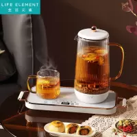 苏宁宜品X生活元素多功能养生壶 煮茶器 煮茶壶 煎药壶 1.2L容量 电茶壶玻璃烧水壶智能电热水壶D65-H01