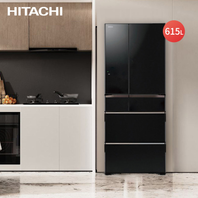 Hitachi日立615L日本原装进口真空保鲜自动制冰玻璃冰箱R-WX650KC(XK)