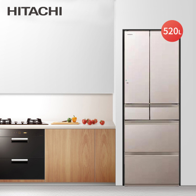 Hitachi/日立520L日本原装进口双循环玻璃真空保鲜冰箱 R-HW540NC(XN)