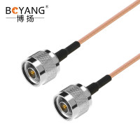 博扬 N公-N公射频连接线50欧 高频RG316超柔镀银屏蔽SFF50-1.5高温线(0-3G) BY-316-N