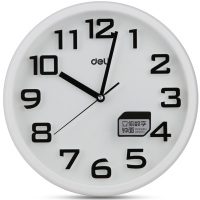 得力(deli)8948挂钟立体数字钟面圆形单个装