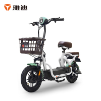 雅迪(yadea)电动自行车48V电动车真空轮胎电瓶车 小钢炮升级版锂电池48V12AH锂电[植物绿]