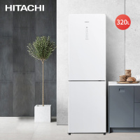 Hitachi/日立328L原装进口风冷无霜双开水晶玻璃门冰箱R-BF330JC水晶白