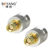 博扬 高频RF射频转接头50欧 N母转SMA公转接器 N母/SMA公同轴连接器1个装 BY-N/SMA-KJ