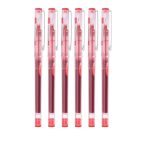 红色水性笔白雪X55针管型中性笔/走珠笔0.5mm