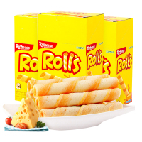 印尼进口丽芝士纳宝帝奶酪夹心芝心棒威化饼干180g*3盒蛋卷零食