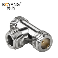 博扬 高频RF射频转接头50欧 N三通头 三个母头转换器 1个装 BY-N-KKK