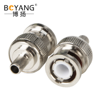 博扬 高频射频同轴转接器50欧 BNC公头 适用SYV50-3线压接式 10个装 BY-BNC-C-J-3