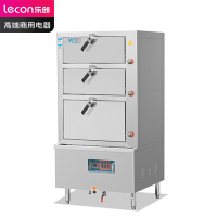 乐创( lecon) 商用海鲜蒸柜 1.2米食堂酒店三门电热蒸柜 工程款 LC-J-ZG24A12
