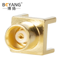 博扬 高频射频同轴转接器50欧 MCX母头 PCB面板插座正四脚 10个装 BY-MCX-KE