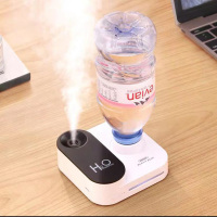 矿泉水瓶加湿器小型空调房干大喷雾usb迷你家用卧室随身便携式空气补水保湿器办公室桌面可充电