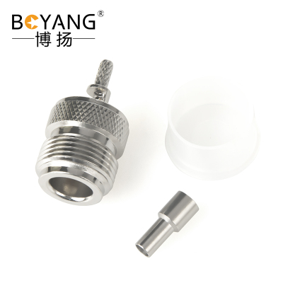 博扬 高频射频同轴转接器50欧 N型母头 L16连接器 匹配SFF50-1.5线压接式 1个装 BY-N-C-K-1.5