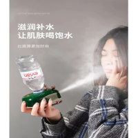 无线空气加湿器办公室桌面小型迷你usb充电便携式家用卧室学生宿舍室内矿泉水瓶盖喷雾车载香薰机高颜值 复古绿