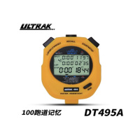 ULTRAK奥赛克DT495三排100记忆防水计时器比赛跑步秒表 黄色