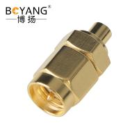 博扬 高频射频同轴转接器50欧SMA公转MMCX母转换器 SMA公转MMCX母转接头1个装 BY-SMA/MMCX-JK