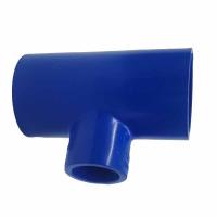 工霸 PVC三通 PVC胶粘给水管三通接头塑料水管管件配件三叉蓝色 63mm 1个