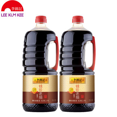 李锦记锦珍老抽1750ml*2瓶经典酿造酱油炒菜红烧酱油调味家用