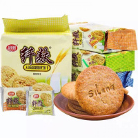 思朗纤麸高纤消化饼干380G*3袋粗粮饼干办公休闲零食膳食纤维饼干代餐粗粮饼干
