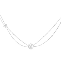 APM Monaco多叶草双层锁骨链轻奢小众项链 2021年新款时尚吊坠女神节礼物AC5601OX