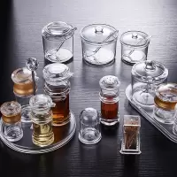 dm 亚克力材质酱料罐(5和1)调料瓶调味罐套装酱油醋瓶大料食盐味精辣椒罐居家厨房用瓶10*38.5CM