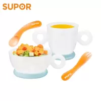 苏泊尔(SUPOR)婴童辅食餐具4件套.静谧蓝 TK1950E