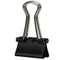 得力(deli)9542 2#黑色长尾票夹 盒装 41mm 12只/盒