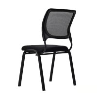 易企采 会议椅办简约会议麻将靠背椅麻布办公椅家用网布电脑椅职员弓形培训凳椅子