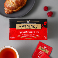 Twinings川宁英式早餐红茶25袋*2盒共100g茶包袋泡茶进口茶叶包