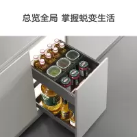 HIGOLD/悍高 希勒厨房橱柜调味拉篮抽屉式双层魔法抽收纳架内置调料置物架