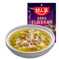 好人家酸菜鱼调料390g*2袋清爽鲜汤底料个人家庭聚会晚餐调料一料多用方便酱料