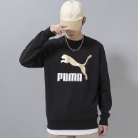 PUMA彪马男士卫衣2022春季新款运动服休闲上衣套头衫潮535278-01