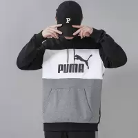 PUMA彪马卫衣男2022新款撞色拼接运动服连帽休闲套头衫849542-01