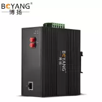 博扬 BY-PG1013S POE工业级光纤收发器 千兆单模双纤1光1电光电转换器 FC接口20公里 含电源
