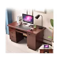 铭祖 办公电脑桌单人桌经理主管桌写字台现代简约带锁带抽屉 1.4米