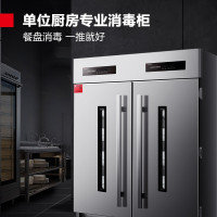 德玛仕(DEMASHI)商用消毒柜 热风循环双开门不锈钢立式 厨房饭店用消毒碗柜XDR980F-1A(推车定制款)