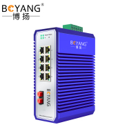 博扬(BOYANG)工业级光纤收发器 千兆一光八电单模双纤以太网交换机 FC接口25公里一台价 BY-GG108S-FC